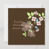 Tortelduifjes bruiloft kaart (Achterkant)