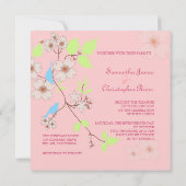 Tortelduifjes bruiloft kaart (Achterkant)