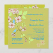 Tortelduifjes bruiloft kaart (Voorkant / Achterkant)