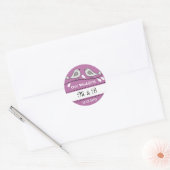 Tortelduifjes Bruiloft Monogram Stickers (Envelop)