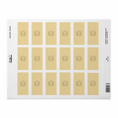 Tortelduifjes Bruin/Tan Wedding Snoep Wrapper Etiket (Full Sheet)