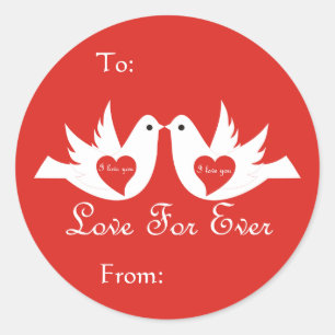 Tortelduifjes Cadeau label