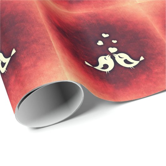 Tortelduifjes Cadeaupapier (Rol Hoek)