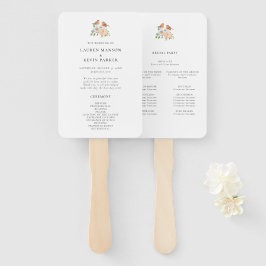 Tortelduifjes Ceremonie Programma Hand Fan Handwaaier