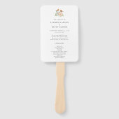 Tortelduifjes Ceremonie Programma Hand Fan Handwaaier (Voorkant)