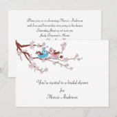 Tortelduifjes Cherry Blossoms Vrijgezellenfeest Ui Kaart (Voorkant / Achterkant)