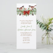 Tortelduifjes Chickadee. kerstbruiloft Kaart (Staand voorkant)