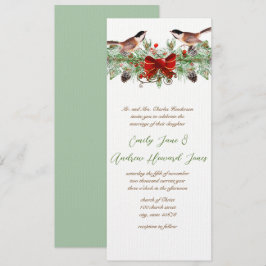  Tortelduifjes Chickadee. kerstbruiloft Kaart