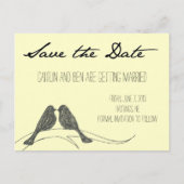 Tortelduifjes-Collectie: de datum opslaan Aankondigingskaart (Voorkant)