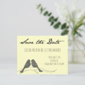 Tortelduifjes-Collectie: de datum opslaan Aankondigingskaart (Staand voorkant)