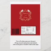 Tortelduifjes Crimson/Creme Wedding Snoep Wrapper Flyer (Voorkant)