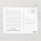 Tortelduifjes, dank u briefkaart (Achterkant)