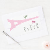 Tortelduifjes Dank u wel ticker Rechthoekige Sticker (Envelop)