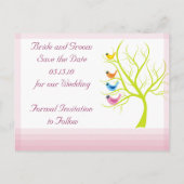 Tortelduifjes De datum Briefkaarten opslaan (Achterkant)