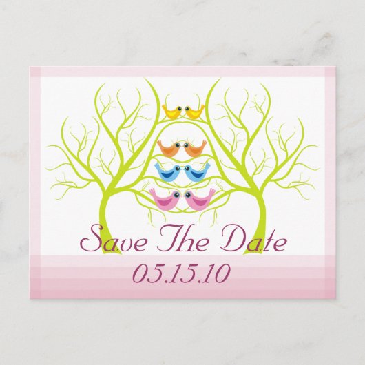 Tortelduifjes De datum Briefkaarten opslaan (Voorkant)