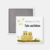 Tortelduifjes De datum opslaan Magneet (Voorkant / Achterkant)