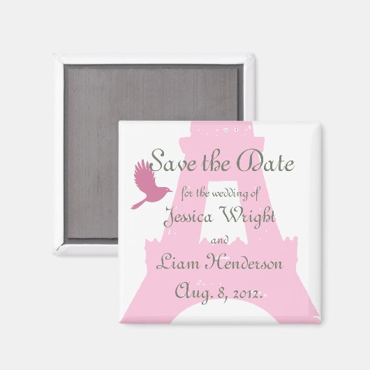 Tortelduifjes De datum opslaan Magneet (Voorkant / Achterkant)