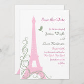 Tortelduifjes De datum opslaan Save The Date (Voorkant / Achterkant)