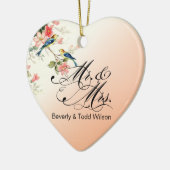  Tortelduifjes de heer en mevrouw | Pach FOTO Keramisch Ornament (Links)