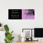 Tortelduifjes, decoratieve trouwbanner poster (Thuiskantoor)