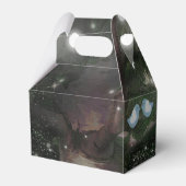 Tortelduifjes + dennenboom nacht bruiloft aangepas bedankdoosjes (Achterkant)