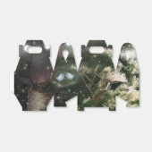 Tortelduifjes + dennenboom nacht bruiloft aangepas bedankdoosjes (Uitgevouwen)