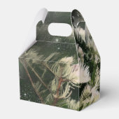 Tortelduifjes + dennenboom nacht bruiloft aangepas bedankdoosjes (Voorkant Zijde)