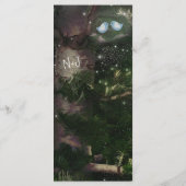 Tortelduifjes + dennenboom nacht bruiloft menu Kaa (Achterkant)