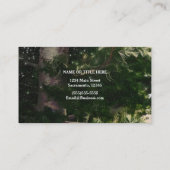 Tortelduifjes + dennenboom nacht rustieke string l visitekaartje (Achterkant)