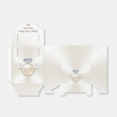 Tortelduifjes Diamond 60e Jubileum Feestgunsten Bedankdoosjes (Uitgevouwen)