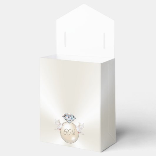 Tortelduifjes Diamond 60e Jubileum Feestgunsten Bedankdoosjes (Geopend)