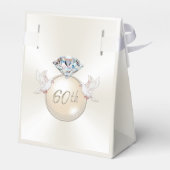 Tortelduifjes Diamond 60e Jubileum Feestgunsten Bedankdoosjes (Achterkant)