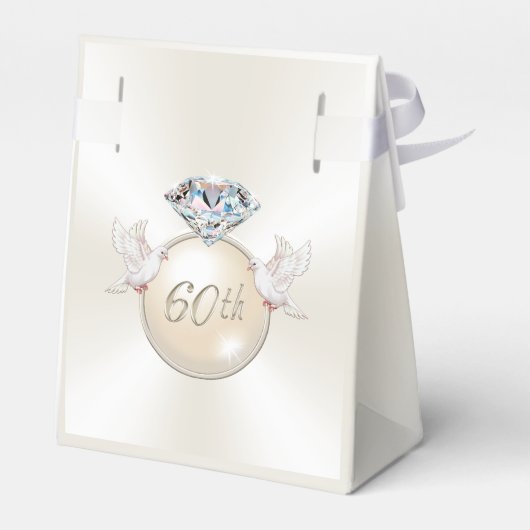 Tortelduifjes Diamond 60e Jubileum Feestgunsten Bedankdoosjes (Achterkant)
