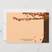 Tortelduifjes die de Eikboom van het Hoorskonk spa Save The Date (Achterkant)