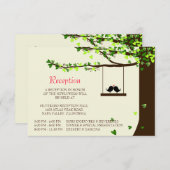 Tortelduifjes die het hartenoortje voor het verzam informatiekaartje (Voorkant / Achterkant)