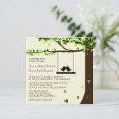 Tortelduifjes die het hartseiken aanwakkeren kaart (Staand voorkant)