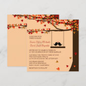 Tortelduifjes die het hartseiken aanwakkeren kaart (Voorkant / Achterkant)