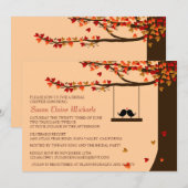 Tortelduifjes die het Vrijgezellenfeest van de eik Kaart (Voorkant / Achterkant)