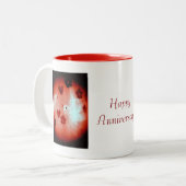 Tortelduifjes Doves en Hearts Jubileum Tweekleurige Koffiemok (Voorkant links)