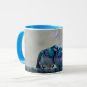 Tortelduifjes Duif Bird Art Cup Mok (Voorkant links)