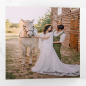 Tortelduifjes Elopement Photo Gallery Drieluik Uitnodiging (Binnenzijde eerst)