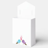 Tortelduifjes en harten bruiloft bedankdoosjes (Geopend)