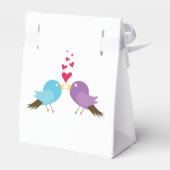 Tortelduifjes en harten bruiloft bedankdoosjes (Achterkant)