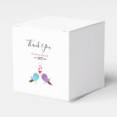 Tortelduifjes en harten bruiloft bedankdoosjes (Voorkant Zijde)