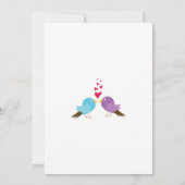 Tortelduifjes en harten die de datum opslaan save the date (Achterkant)