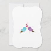 Tortelduifjes en harten Weddenschappen Kaart (Achterkant)