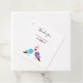 Tortelduifjes- en hartenweddenschappen bedankjes labels (In situ)