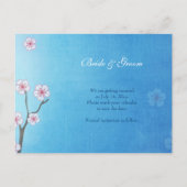 Tortelduifjes en Sakura Bewaar de datum Aankondigingskaart (Achterkant)