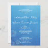 Tortelduifjes en Sakura - Blauwe achtergrond Kaart (Achterkant)