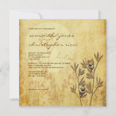 Tortelduifjes en trouwuitnodigingen kaart (Achterkant)